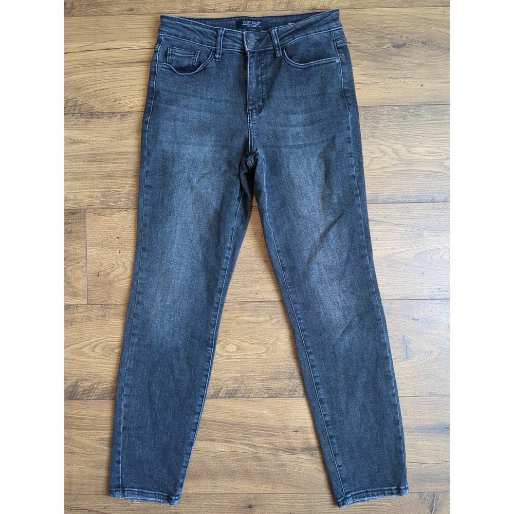 Judy Blue Womens Sz 26 (Fits 27x28) Boyfriend Fit Black Washed Jeans